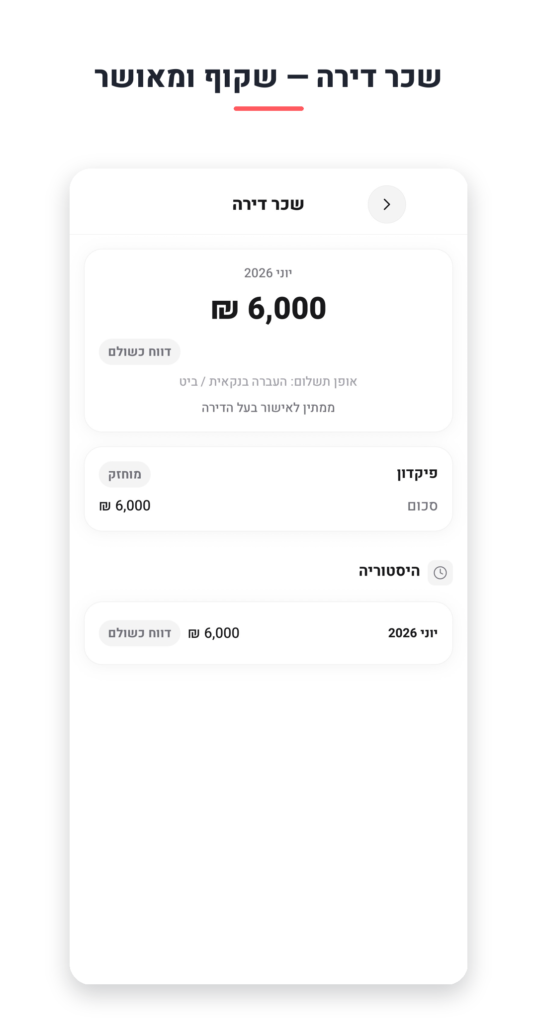 שכר דירה — שקוף ומאושר